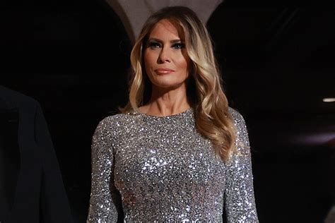 melania trump silver dress